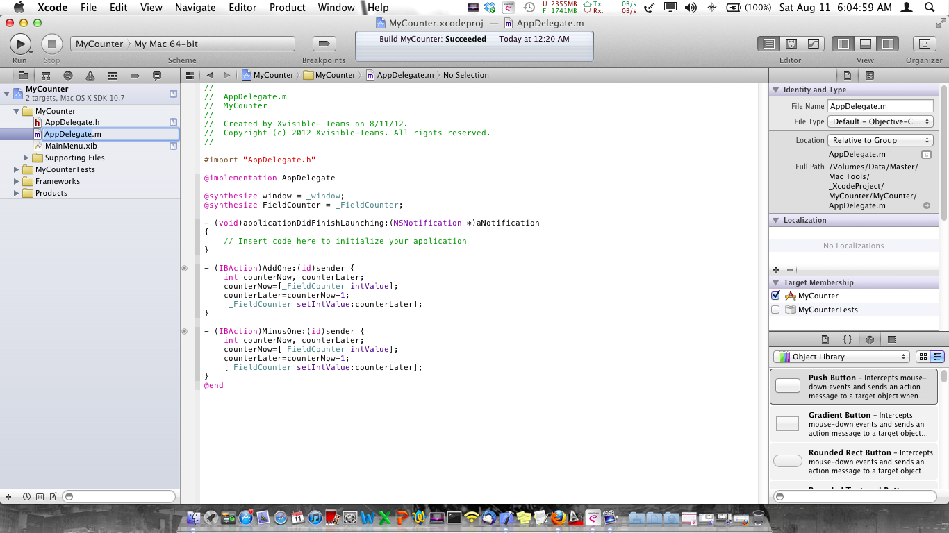 xcode for mac os x